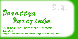 dorottya marczinka business card